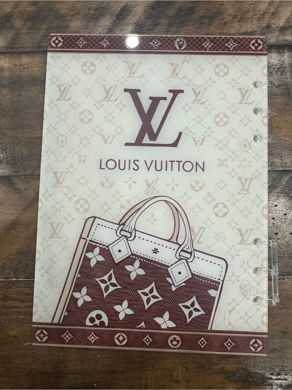 Luxury Inspired size A5 Acrylic 6Ring Binder with paper
